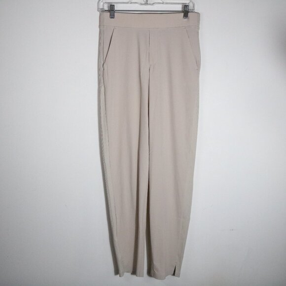 Athleta Brooklyn Mid Rise Ankle Pant Womens 2T Abalone Beige Pull On Athletic - Picture 1 of 7